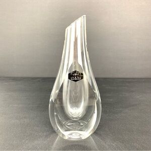 Saint Louis Glass Vase Teardrop France Stamped French Crystal Vtg Elegant Decor